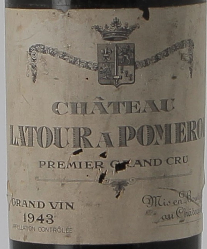 Chateau Latour a Pomerol Pomerol 1943 AOC — wine label