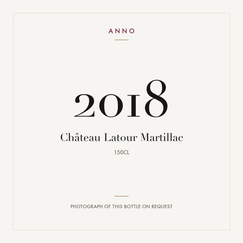 Chateau Latour-Martillac Pessac-Leognan 2018 AOC 1,5l — ANNO vintage card; photograph of the actual bottle available on request