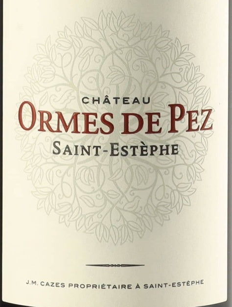 Chateau Les Ormes de Pez Saint-Estephe AOC — wine label, illustrative image