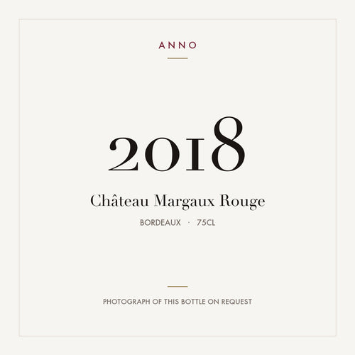 Chateau Margaux Margaux 2018 AOC 0,75l — ANNO-årgangskort; foto af den faktiske flaske på forespørgsel