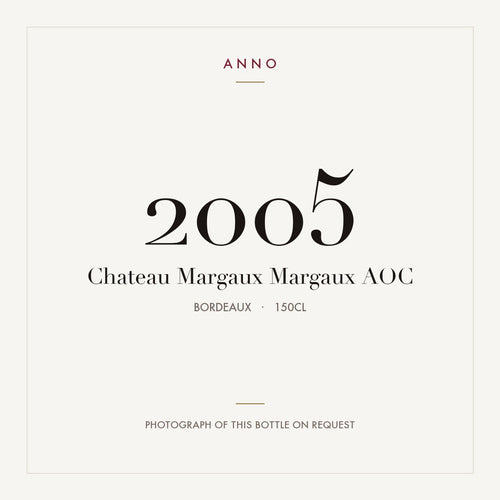 Chateau Margaux Margaux 2005 AOC 1,5l, Bordeaux — ANNO-jaargangkaart; foto van de echte fles op aanvraag