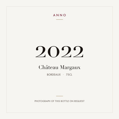Chateau Margaux Margaux 2022 AOC 0,75l — ANNO vintage card; photograph of the actual bottle available on request