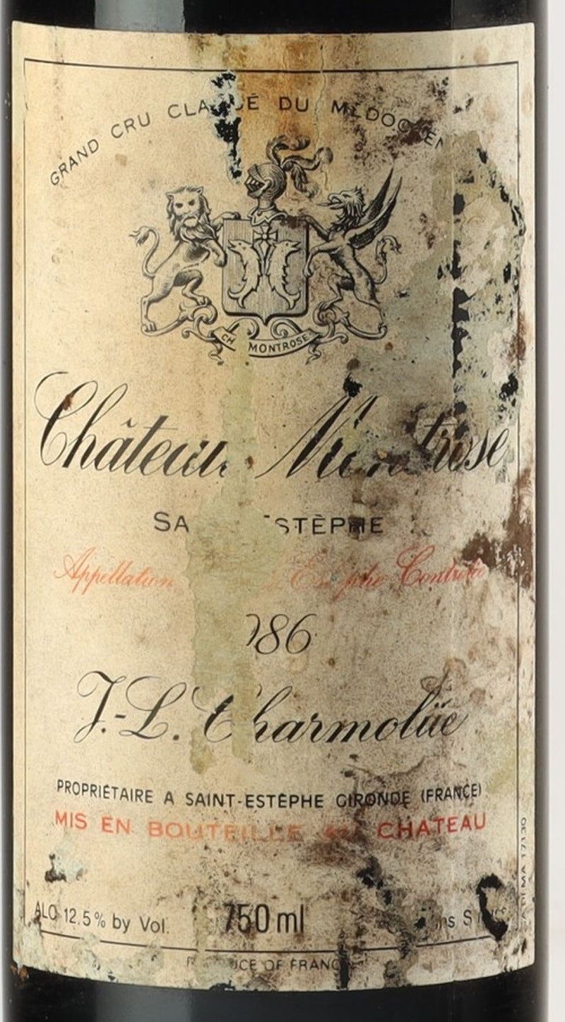 Chateau Montrose Saint-Estephe 1986 AOC — wine label