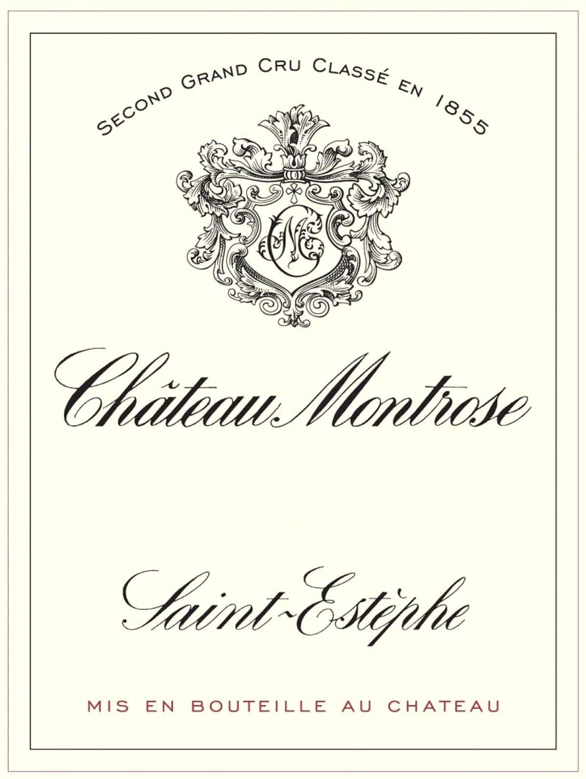 Chateau Montrose Saint-Estephe 2003 AOC 0,75l — wine label, illustrative image