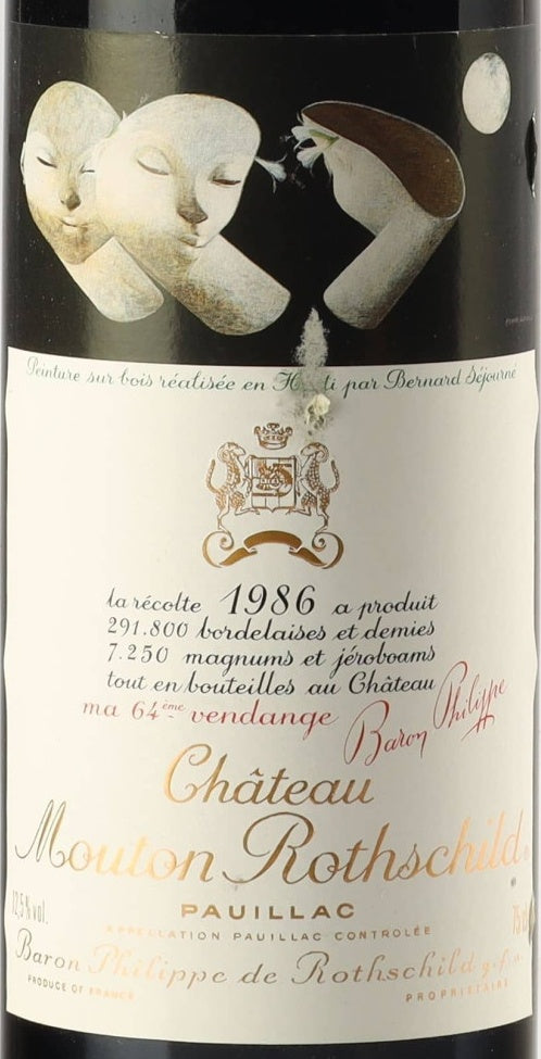 Chateau Mouton Rothschild Pauillac 1986 AOC 0,75l — wine label