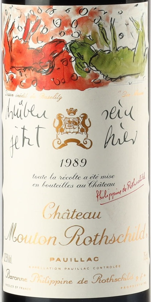 Chateau Mouton Rothschild Pauillac 1989 AOC — vinetiket
