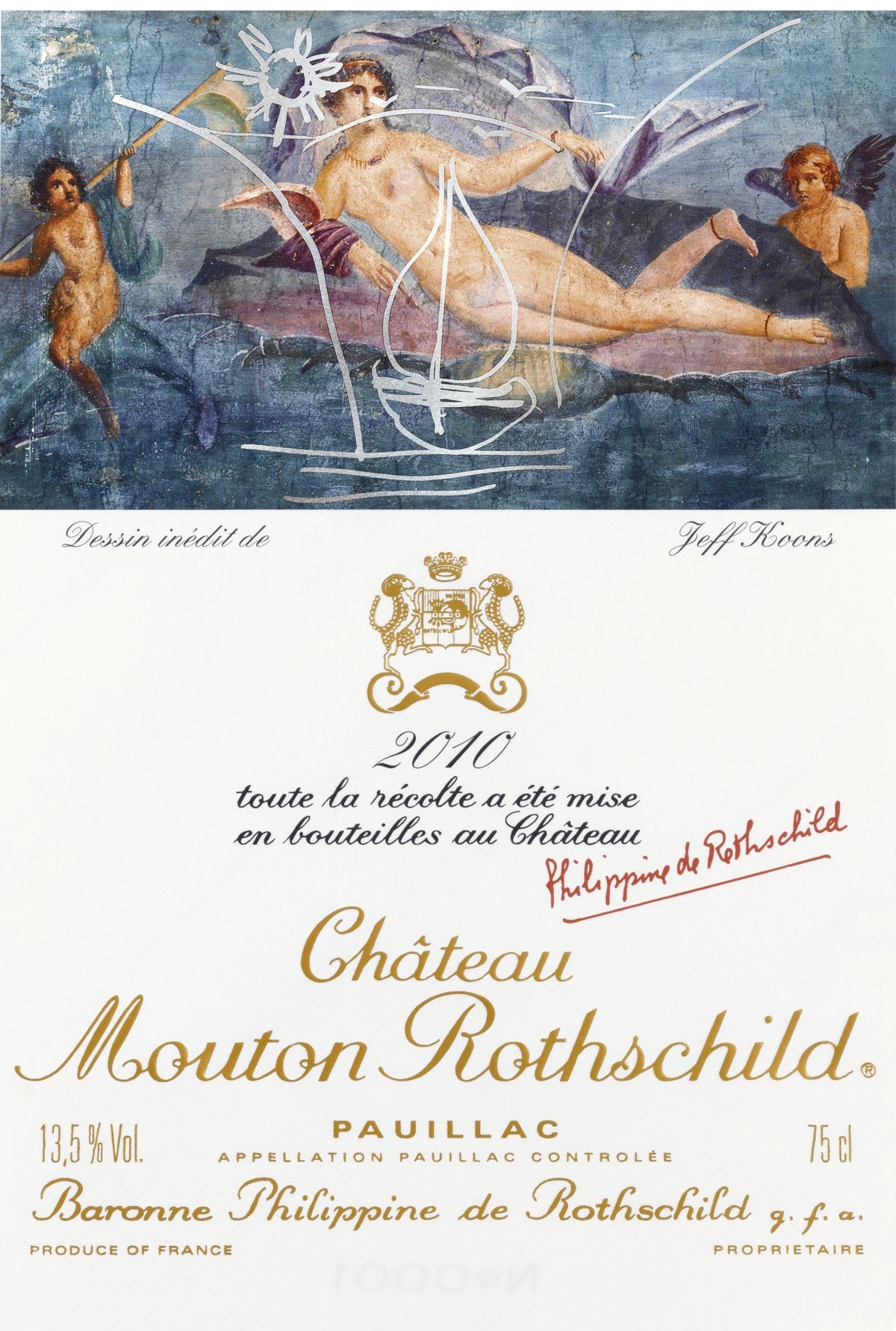 Chateau Mouton Rothschild Pauillac 2010 AOC — rótulo do vinho