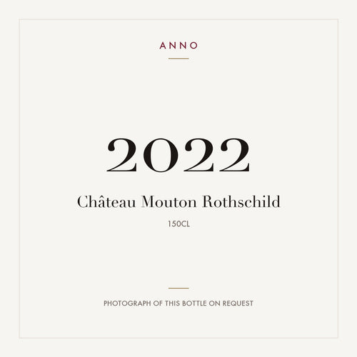 Chateau Mouton Rothschild Pauillac 2022 AOC 1,5l — ANNO-Jahrgangskarte; Foto der tatsächlichen Flasche auf Anfrage