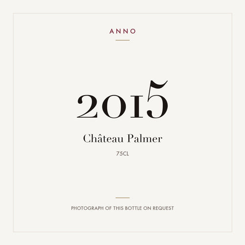 Chateau Palmer Margaux 2015 AOC 0,75l — ANNOヴィンテージカード。実際のボトルの写真はご要望に応じてご用意します