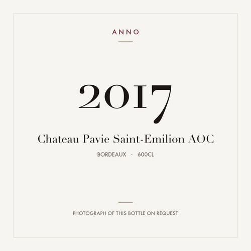 Chateau Pavie Saint-Emilion 2017 AOC 6l, Bordeaux — ANNO-årgangskort; foto af den faktiske flaske på forespørgsel