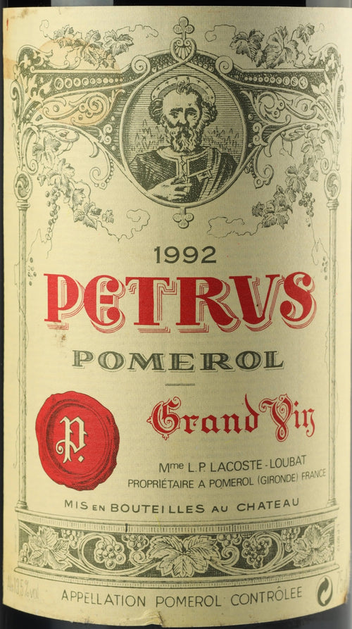 Petrus Pomerol 1992 AOC — vinetiket