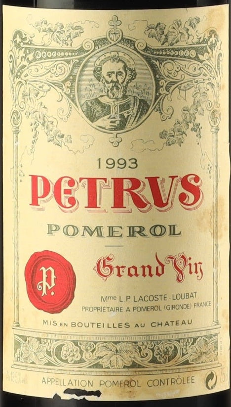 Petrus Pomerol 1993 AOC — vinetiket