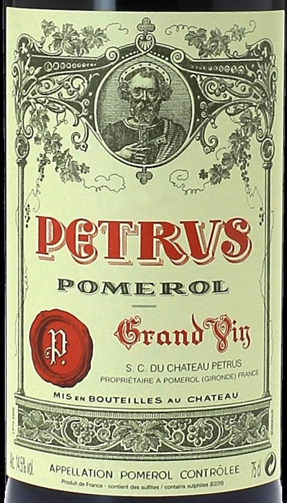 Petrus Pomerol 2007 AOC 0,75l — étiquette du vin, image indicative