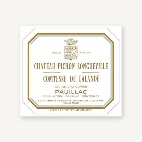 Chateau Pichon Longueville Comtesse de Lalande Pauillac 1987 AOC 0,75l — wine label, illustrative image