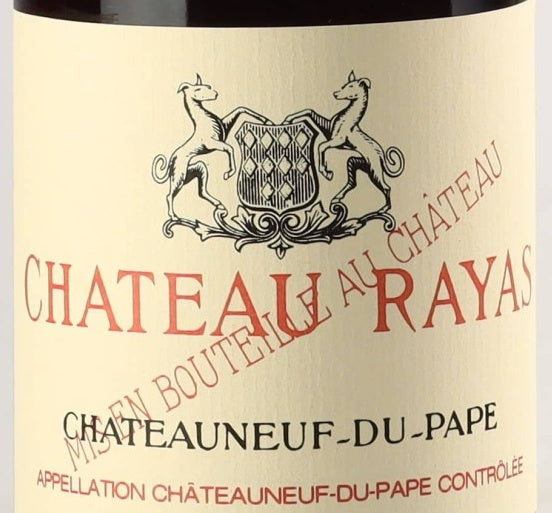 Chateau Rayas Chateauneuf-du-Pape 2008 AOC 0,75l — vinetiket, illustrativt billede