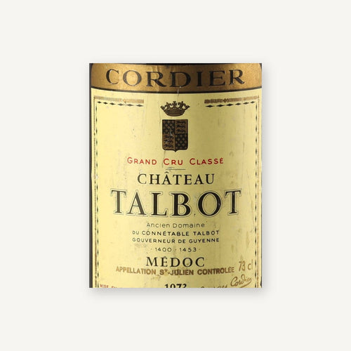 Chateau Talbot Saint-Julien 1973 AOC 0,75l — 酒標（示意圖）