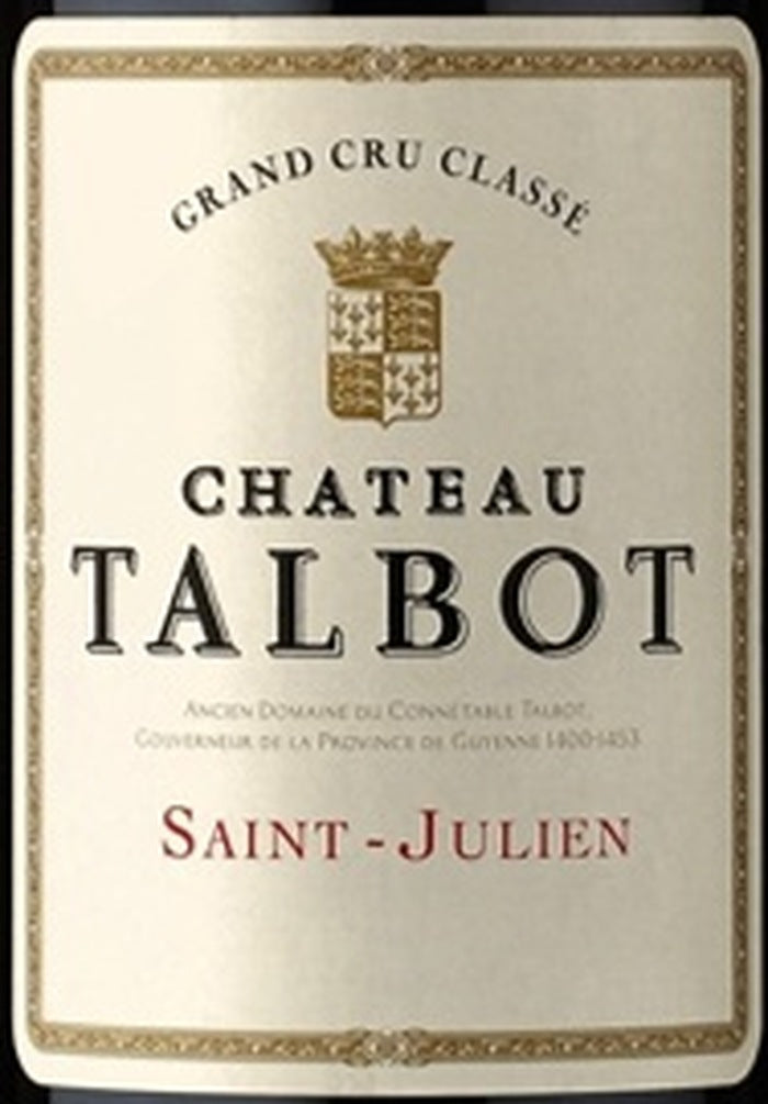 Chateau Talbot Saint-Julien AOC — wine label, illustrative image