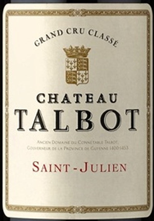 Chateau Talbot Saint-Julien AOC — wine label, illustrative image