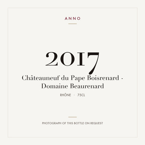 Domaine de Beaurenard Chateauneuf-du-Pape Boisrenard 2017 AOC 0,75l — ANNO vintage card; photograph of the actual bottle available on request