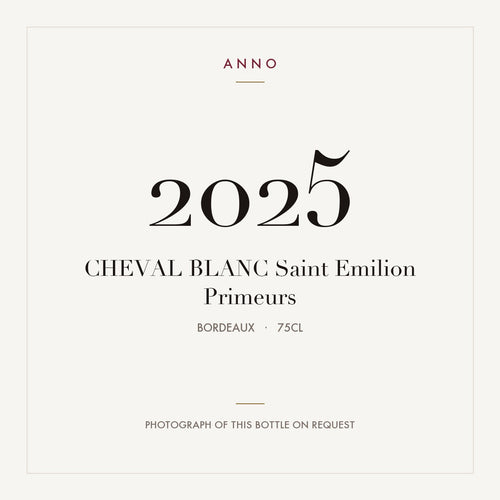 Cheval Blanc Saint-Emilion 2025 AOC 0,75l — ANNO vintage card; photograph of the actual bottle available on request