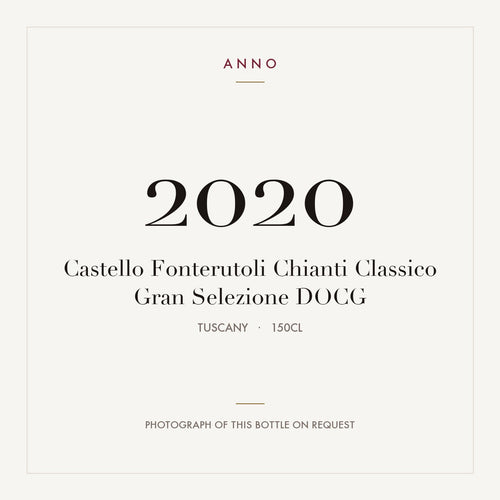Castello Fonterutoli Chianti Classico Gran Selezione 2020 DOCG 1,5l from Tuscany — ANNO vintage card; photograph of the actual bottle available on request
