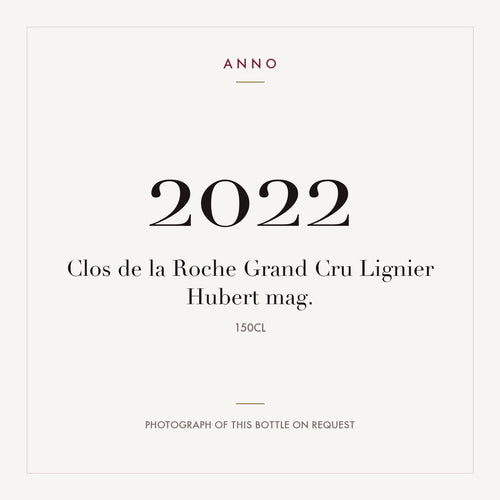 Lignier Hubert Clos de la Roche Grand Cru 2022 AOC 1,5l — tarjeta de añada ANNO; foto de la botella real disponible bajo petición