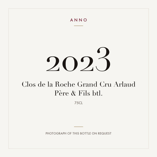 Arlaud Pere & Fils Clos de la Roche Grand Cru 2023 AOC 0,75l — ANNO 年份卡；實際酒瓶照片可應要求提供