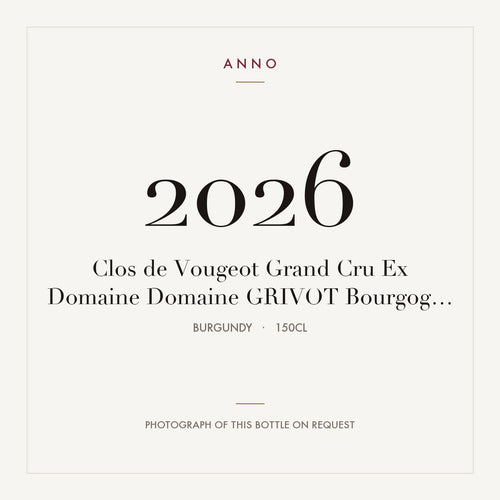 Domaine Grivot Clos de Vougeot Grand Cru 2014 AOC 1,5l — ANNO vintage card; photograph of the actual bottle available on request