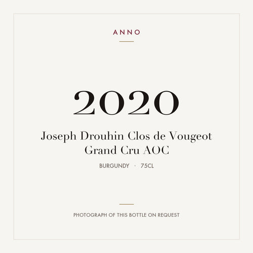 Joseph Drouhin Clos de Vougeot Grand Cru 2020 AOC 0,75l from Burgundy — ANNO vintage card; photograph of the actual bottle available on request