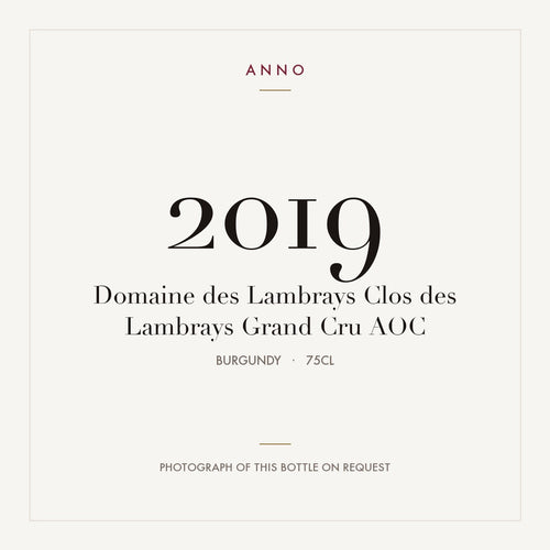 Domaine des Lambrays Clos des Lambrays Grand Cru 2019 AOC 0,75l from Burgundy — ANNO vintage card; photograph of the actual bottle available on request