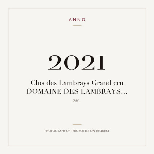 Domaine des Lambrays Clos des Lambrays Grand Cru 2021 AOC 0,75l — ANNO vintage card; photograph of the actual bottle available on request