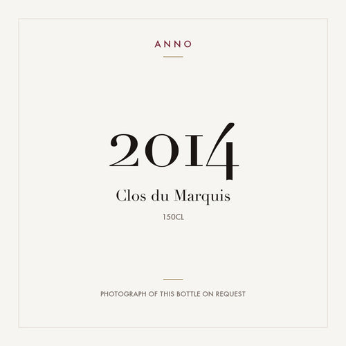 Clos du Marquis Saint-Julien 2014 AOC 1,5l — ANNO vintage card; photograph of the actual bottle available on request