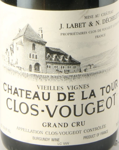 Chateau de la Tour Clos Vougeot Grand Cru Vieilles Vignes 2004 AOC 0,75l — etiqueta del vino, imagen ilustrativa