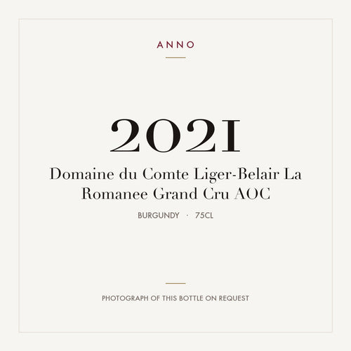Domaine du Comte Liger-Belair La Romanee Grand Cru 2021 AOC 0,75l, Borgogna — card dell'annata ANNO; foto della bottiglia reale disponibile su richiesta