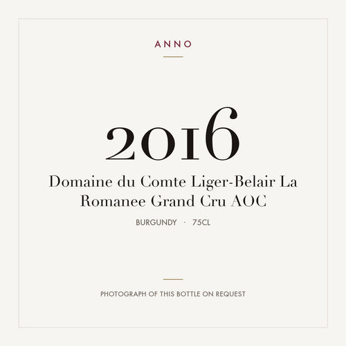 Domaine du Comte Liger-Belair La Romanee Grand Cru 2016 AOC 0,75l, 勃根地 — ANNO 年份卡；實際酒瓶照片可應要求提供