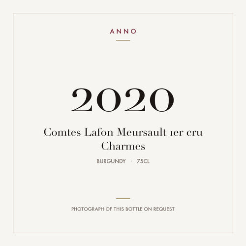 Comtes Lafon Meursault 1er cru Charmes 2020 0,75l from Burgundy — ANNO vintage card; photograph of the actual bottle available on request