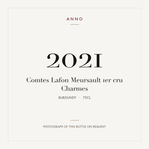 Comtes Lafon Meursault 1er cru Charmes 2021 0,75l from Burgundy — ANNO vintage card; photograph of the actual bottle available on request