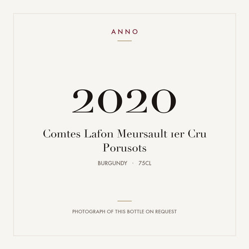 Comtes Lafon Meursault 1er Cru Porusots 2020 0,75l from Burgundy — ANNO vintage card; photograph of the actual bottle available on request