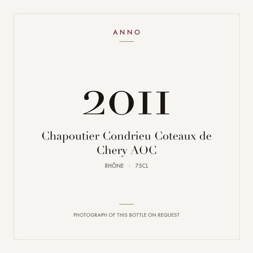 Chapoutier Condrieu Coteaux de Chery 2011 AOC 0,75l from Rhône — ANNO vintage card; photograph of the actual bottle available on request