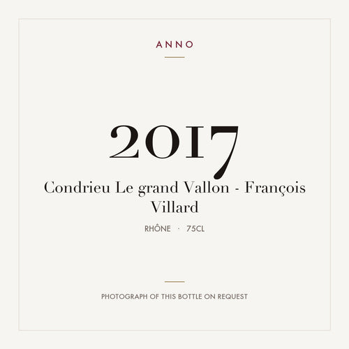 Francois Villard Condrieu Le Grand Vallon 2017 AOC 0,75l — ANNO vintage card; photograph of the actual bottle available on request