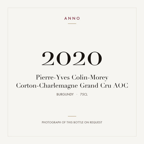 Pierre-Yves Colin-Morey Corton-Charlemagne Grand Cru 2020 AOC 0,75l from Burgundy — ANNO vintage card; photograph of the actual bottle available on request