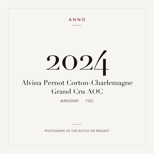 Alvina Pernot Corton-Charlemagne Grand Cru 2024 AOC 0,75l from Burgundy — ANNO vintage card; photograph of the actual bottle available on request