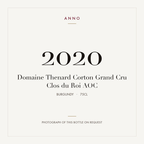 Domaine Thenard Corton Grand Cru Clos du Roi 2020 AOC 0,75l from Burgundy — ANNO vintage card; photograph of the actual bottle available on request