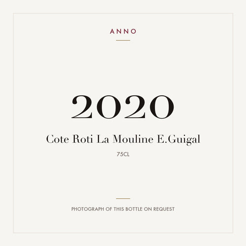 E. Guigal Cote-Rotie La Mouline 2020 AOC 0,75l — ANNO vintage card; photograph of the actual bottle available on request