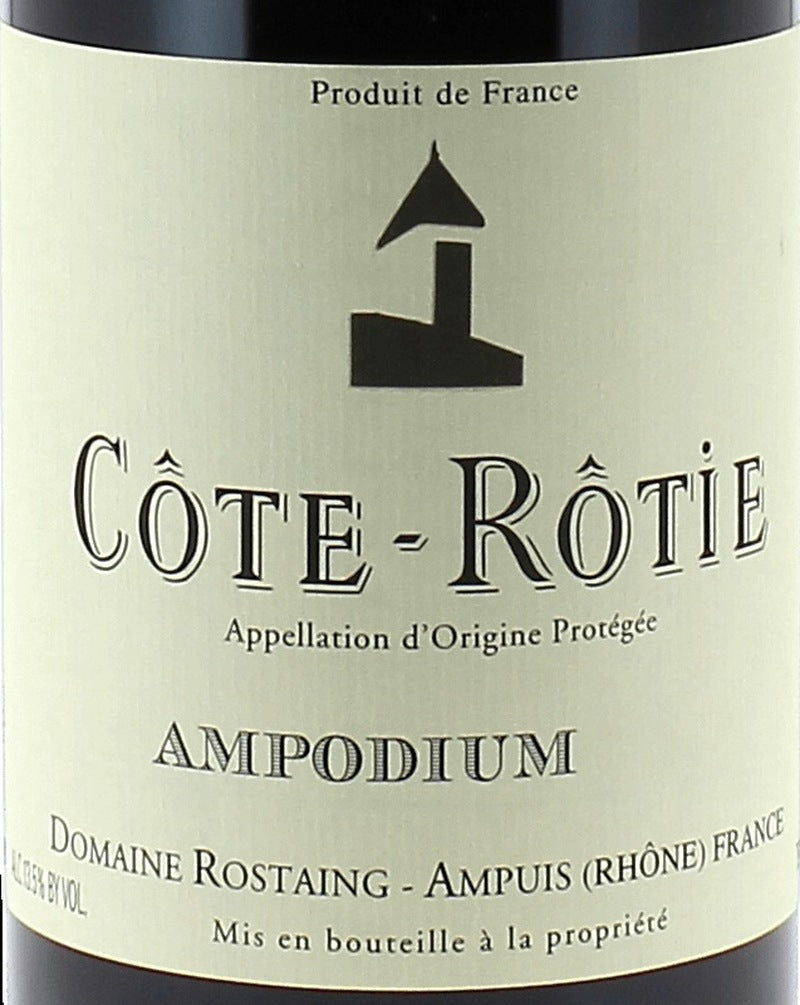 Domaine Rostaing Cote-Rotie Ampodium AOP — wine label, illustrative image