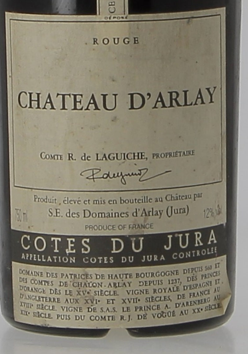 Chateau d'Arlay Cotes du Jura Rouge 1985 AOC — wine label