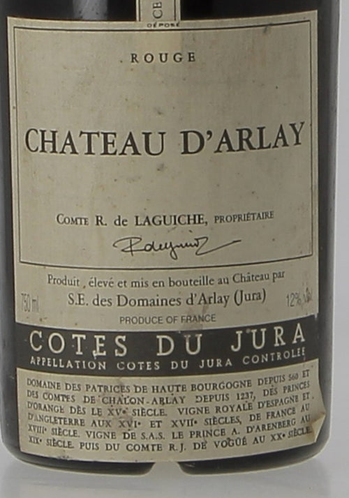 Chateau d'Arlay Cotes du Jura Rouge 1985 AOC — wine label