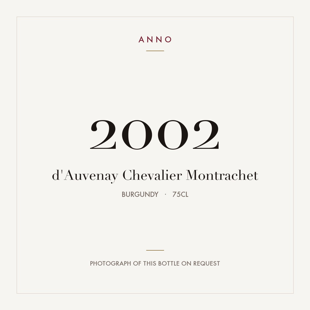 d'Auvenay Chevalier Montrachet 2002 0,75l