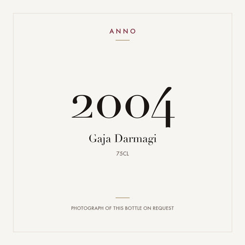 Gaja Darmagi 2004 0,75l — ANNO vintage card; photograph of the actual bottle available on request