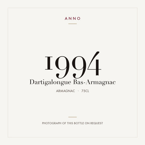 Dartigalongue Bas-Armagnac 1994 0,75l from Armagnac — ANNO vintage card; photograph of the actual bottle available on request